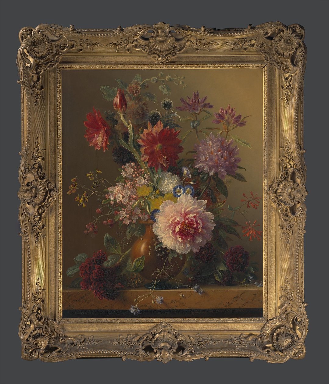 Natura morta floreale con peonia da Georgius Jacobus Johannes van Os