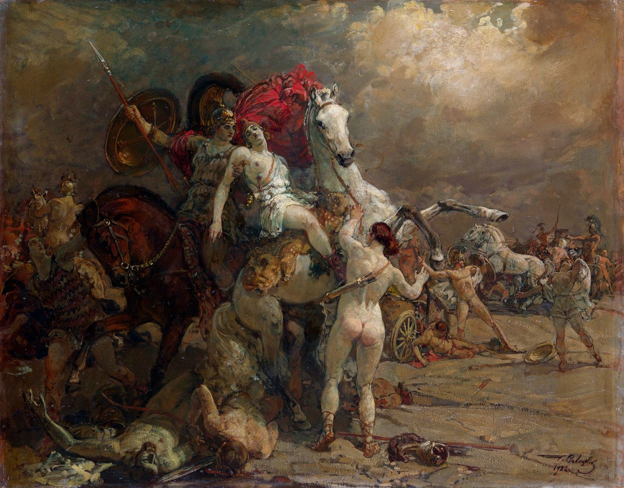 La guerriera ferita Camille da Georgiy Konstantinovich Savitsky
