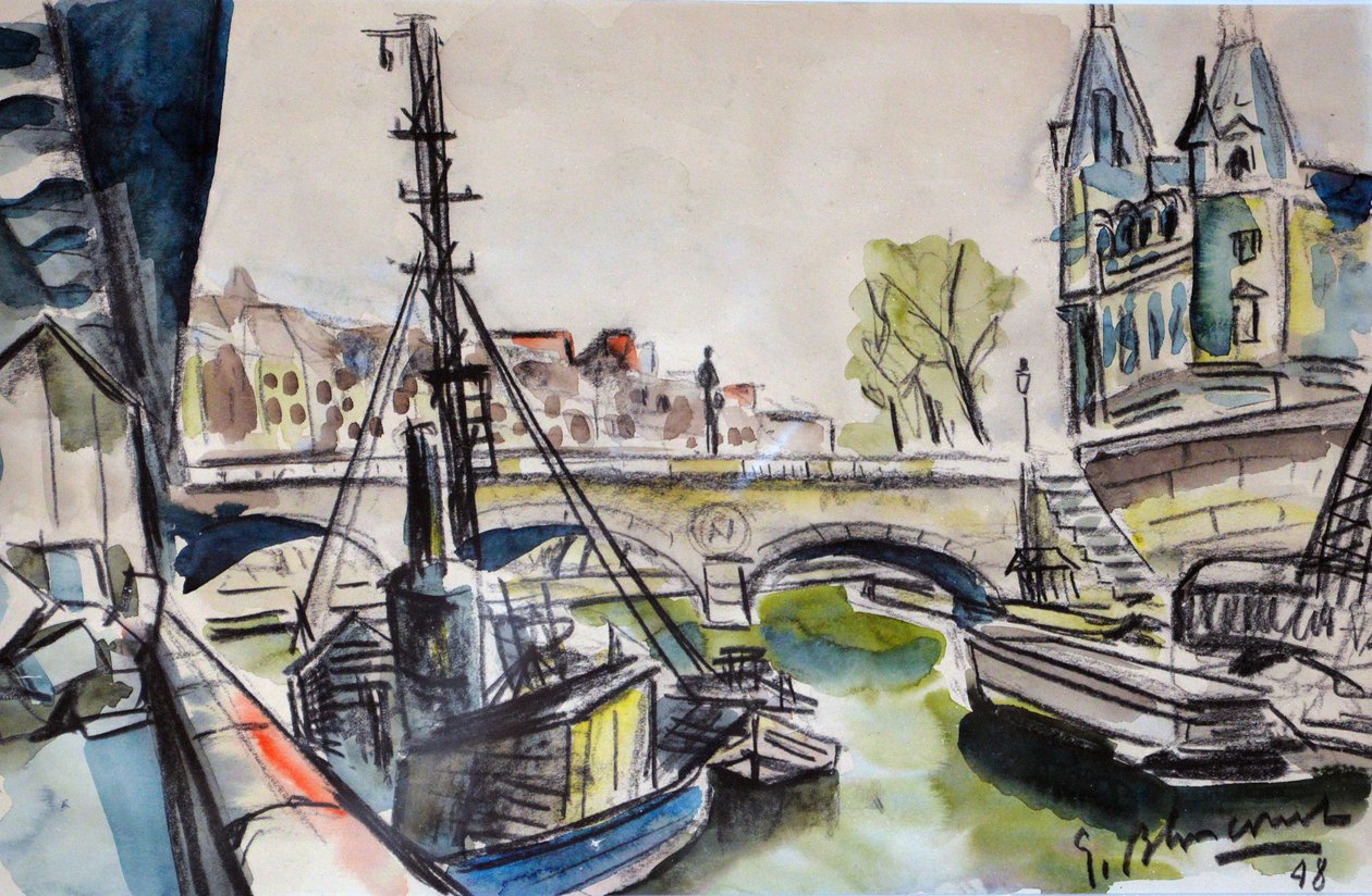La Senna a Parigi, 1948 da Gerald Bloncourt