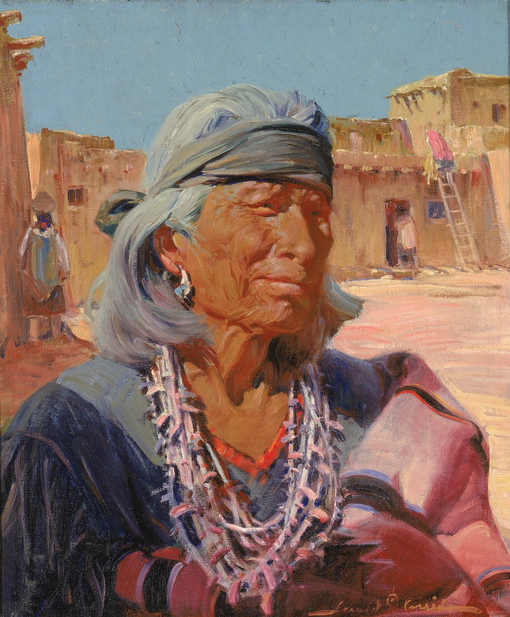 Vecchio uomo di Zuni, sommo sacerdote Cacique, 1924 da Gerald Cassidy