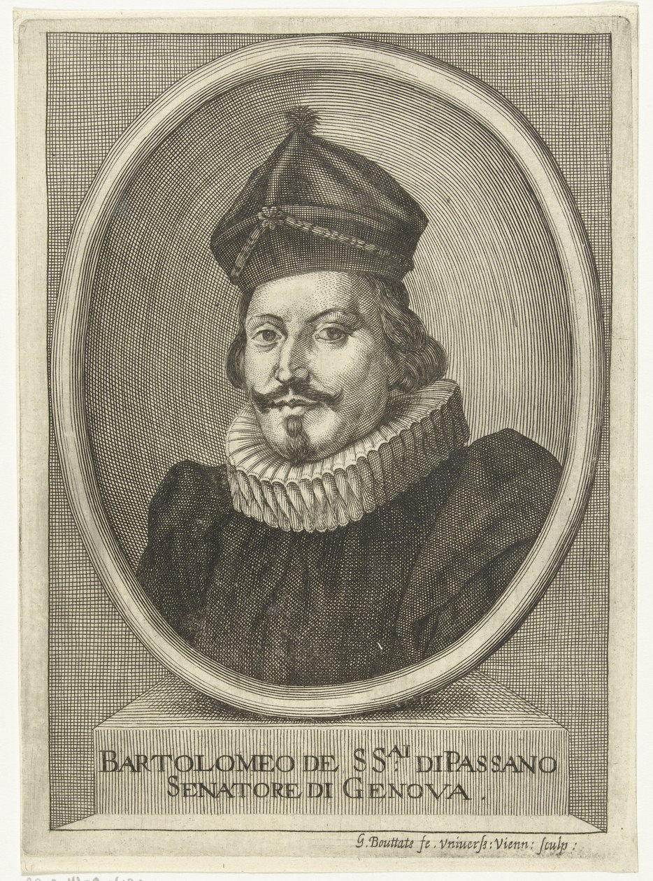 Ritratto di Bartolomeo di Passano inciso da Gerard Bouttats