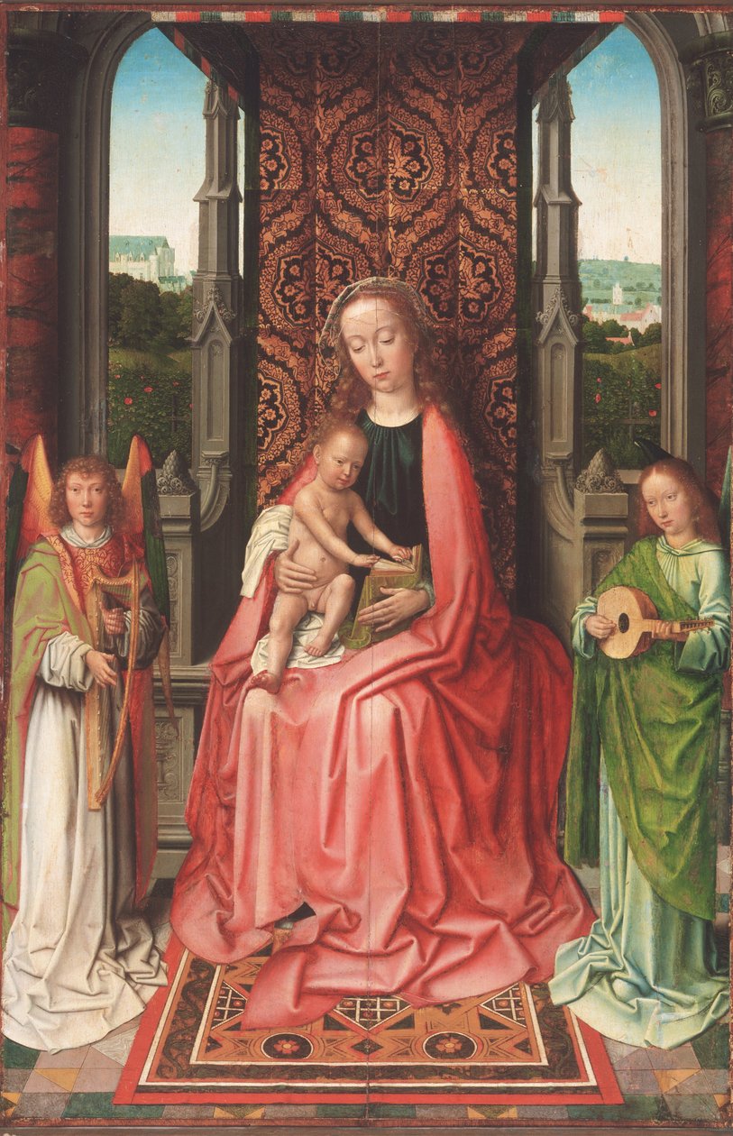 Vergine in trono con Bambino e angeli da Gerard David