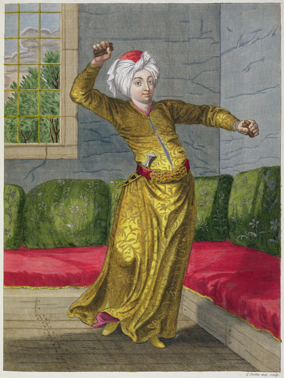 Tchingui, ballerina turca, XVIII secolo da Gerard Jean Baptiste Scotin