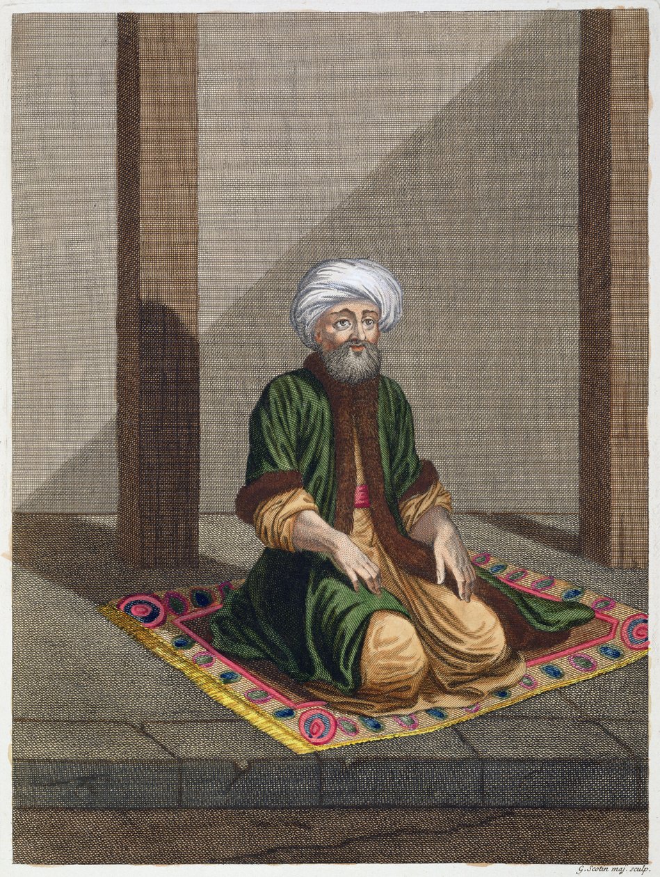 Uomo turco che prega, XVIII secolo da Gerard Jean Baptiste Scotin
