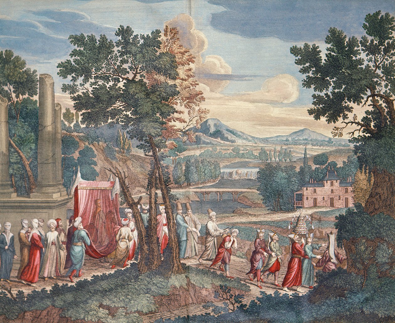 Processione di matrimonio turco, 1712-13 da Gerard Jean Baptiste Scotin