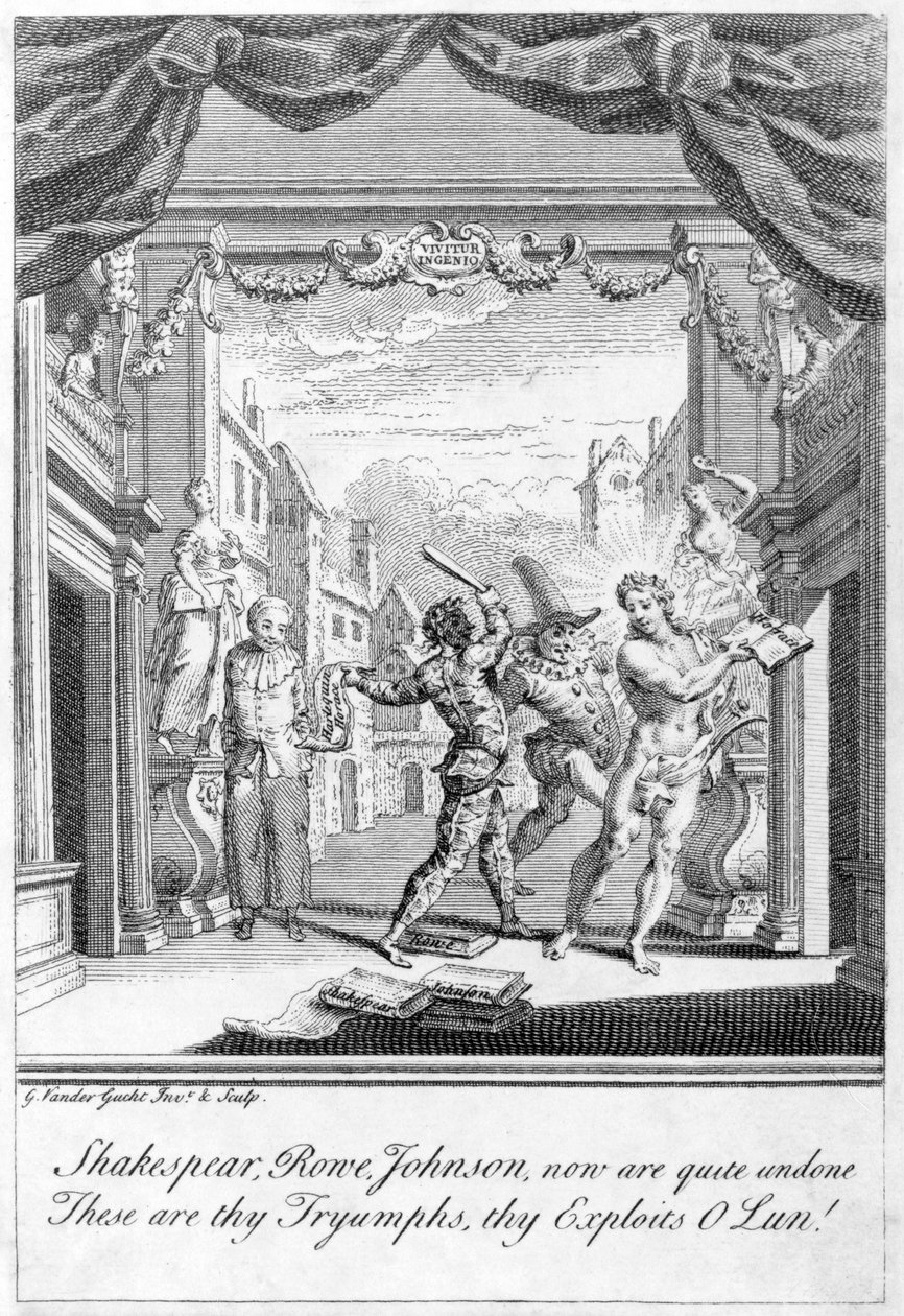 Satira sul palcoscenico popolare, 1756 da Gerard Vandergucht