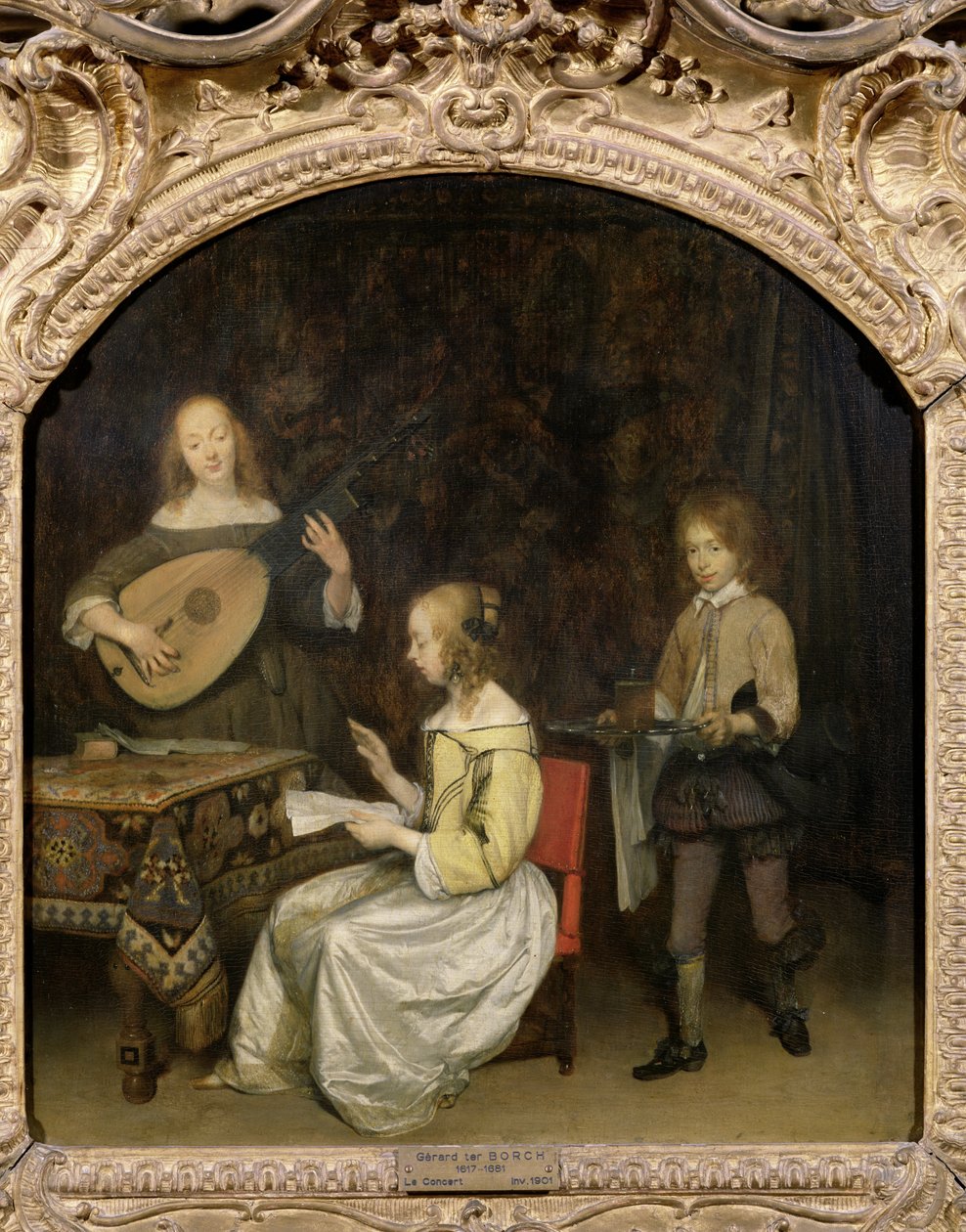 Il concerto: cantante e suonatore di tiorba da Gerard ter Borch