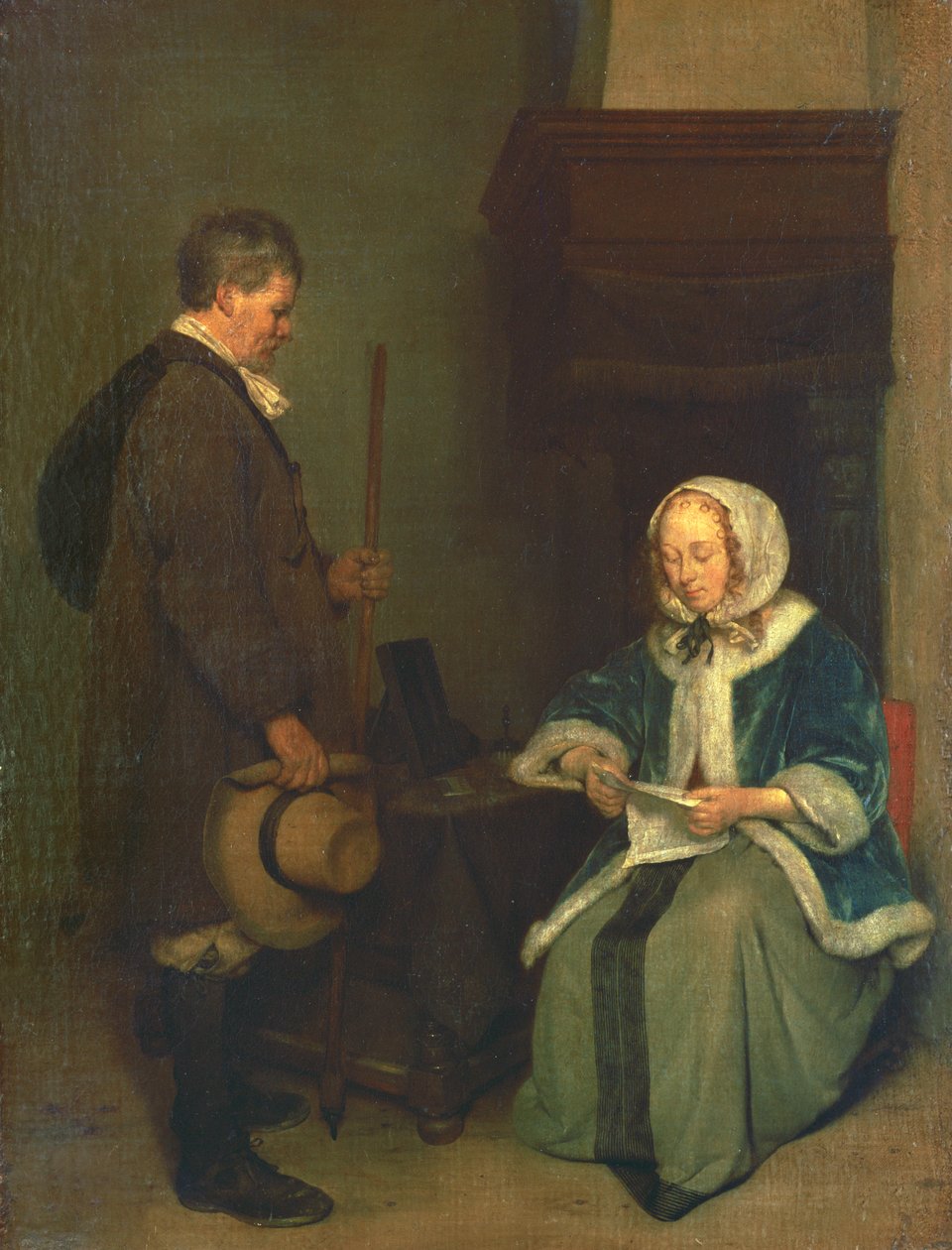 Il messaggio, c.1658-1660 da Gerard ter Borch