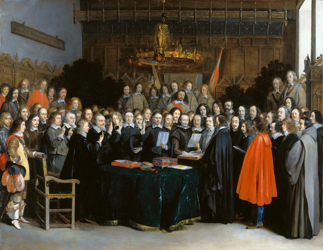 Il giuramento di ratifica del Trattato di Münster, 1648 da Gerard ter Borch