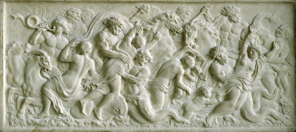 Rilievo che raffigura nereidi portate via da tritoni da Gerard van Opstal