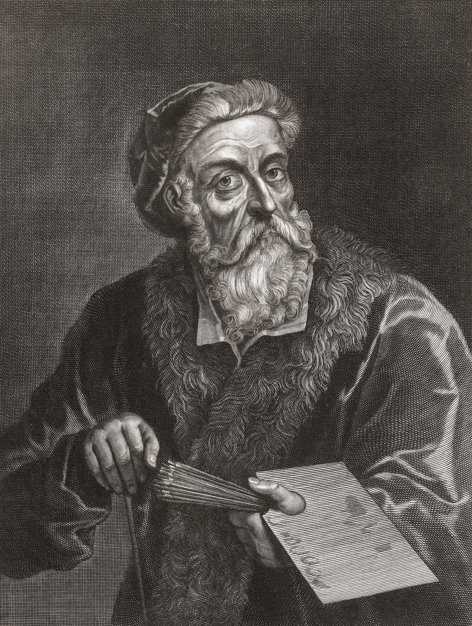 Tiziano. Ritratto. (stampa) da Gerard (after) Edelinck