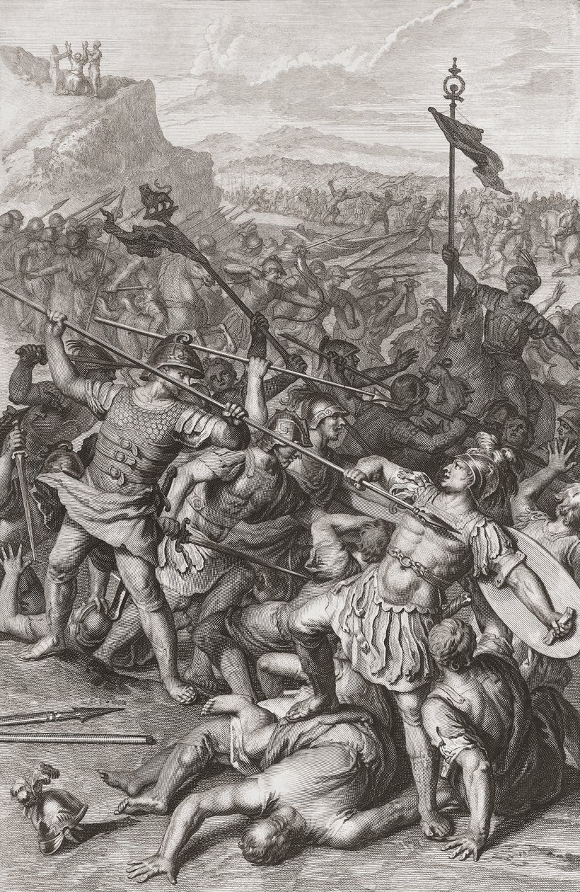 La battaglia di Israele contro gli Amaleciti da Gerard (after) Hoet