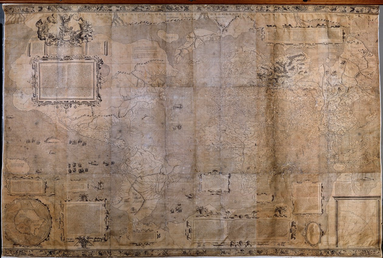 Mappa geografica del mondo da Gerard (after) Mercator