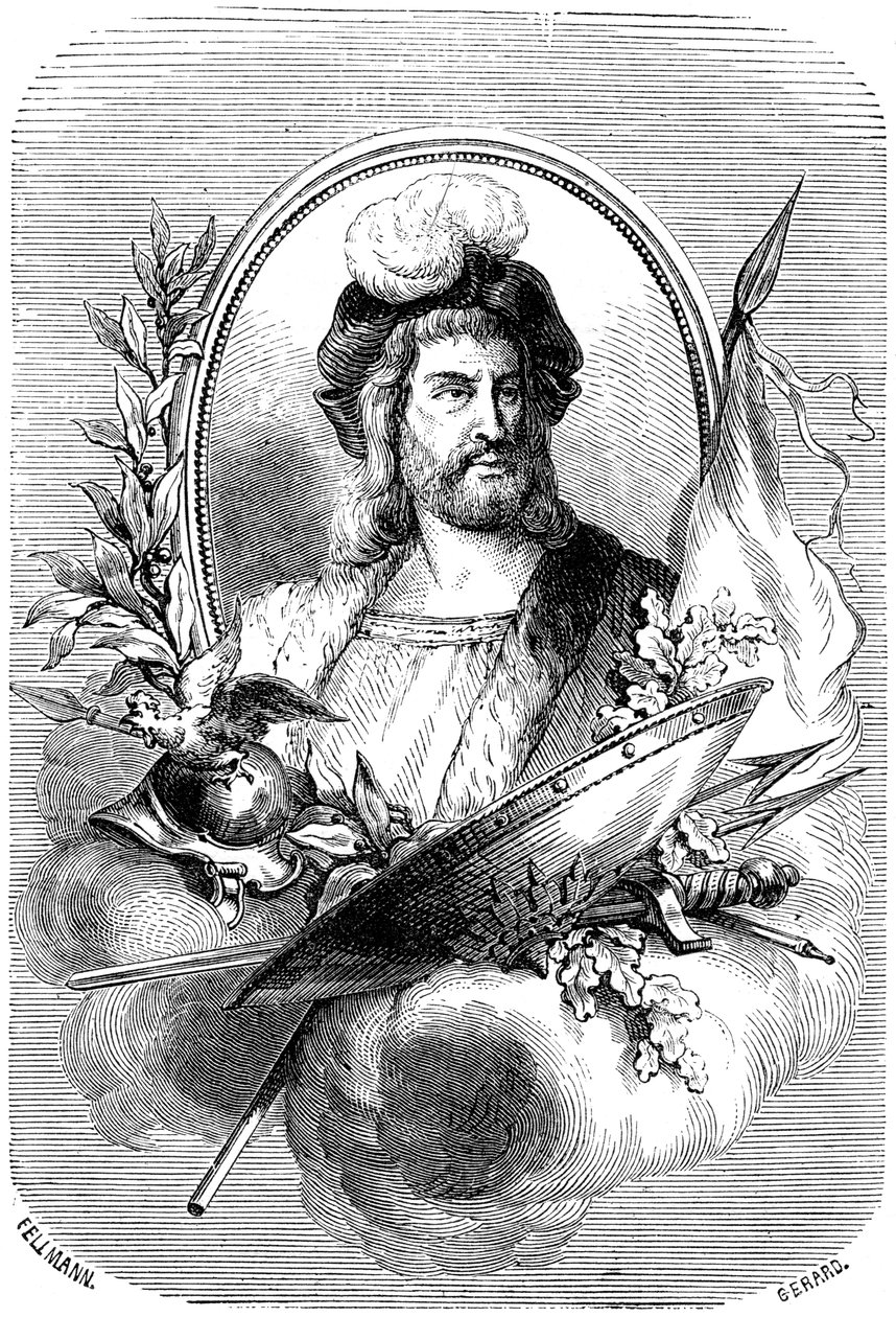 Pierre Terrail de Bayard, soldato francese del XVI secolo, 1882-1884 da Gerard