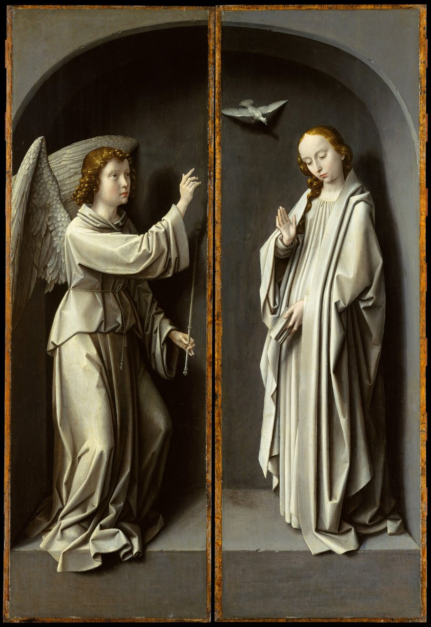Arcangelo Gabriele, La Vergine Annunciata, ca. 1510 da Gerard David