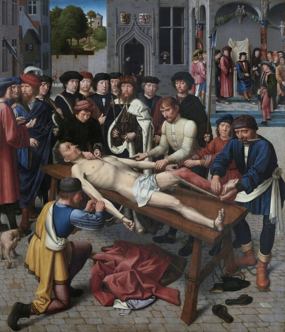 Olandese: Il giudizio di Cambise: la scuoiatura di Sisamnes Giudizio di Cambise: Lo scuoiamento di Sisamnes da Gerard David