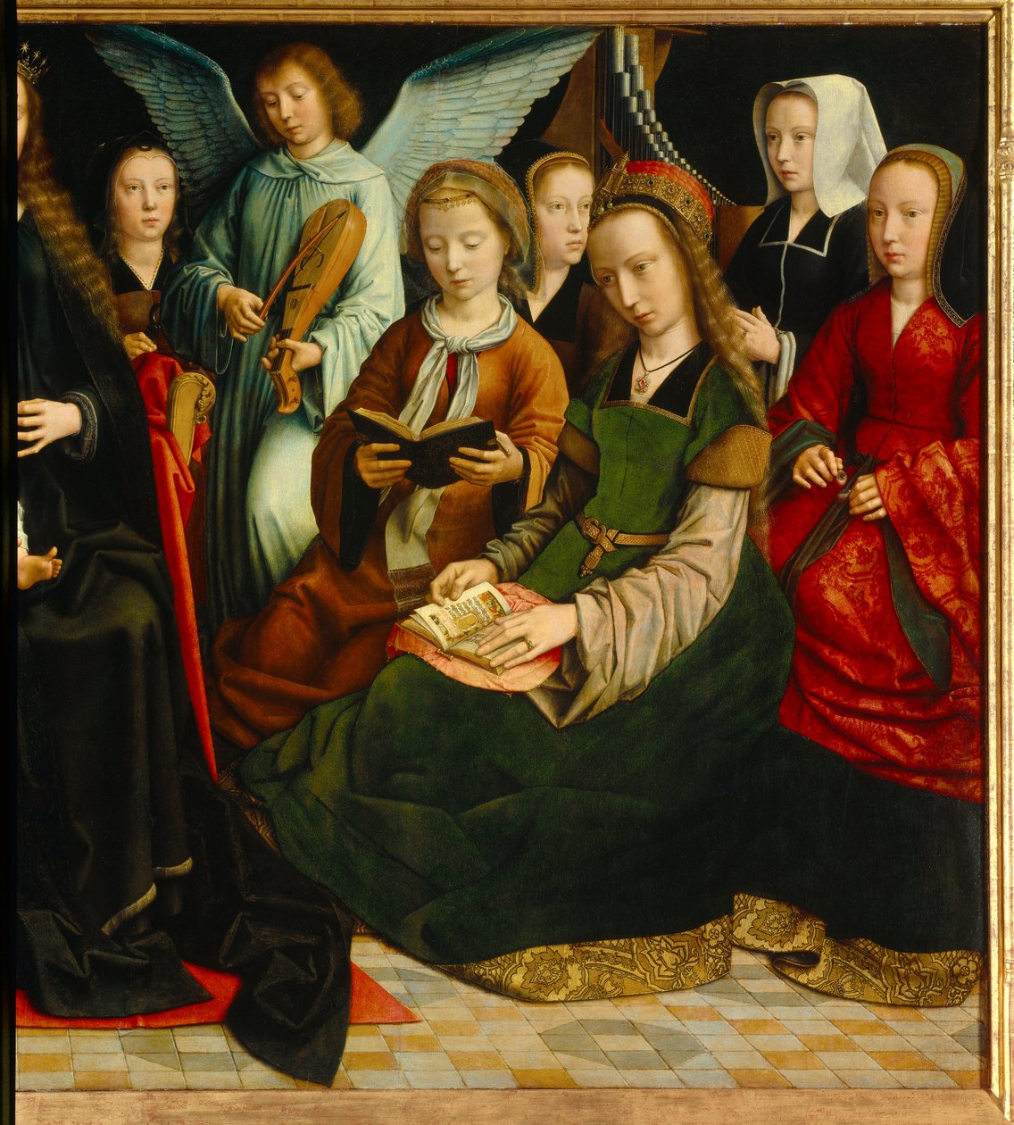 La Vergine tra i santi (dettaglio) da Gerard David