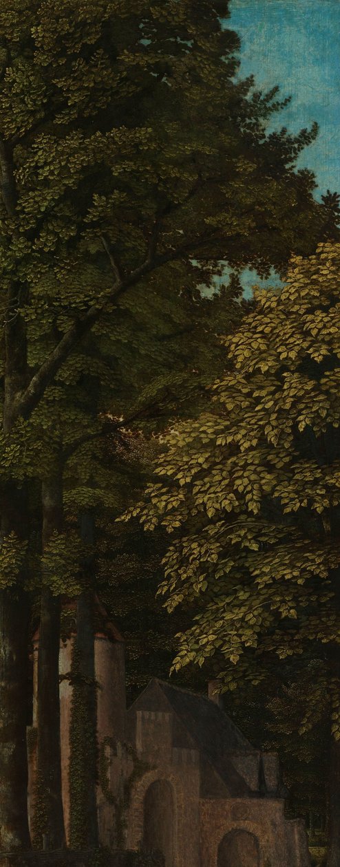 Veduta in una foresta, ala sinistra esterna di un trittico da Gerard David