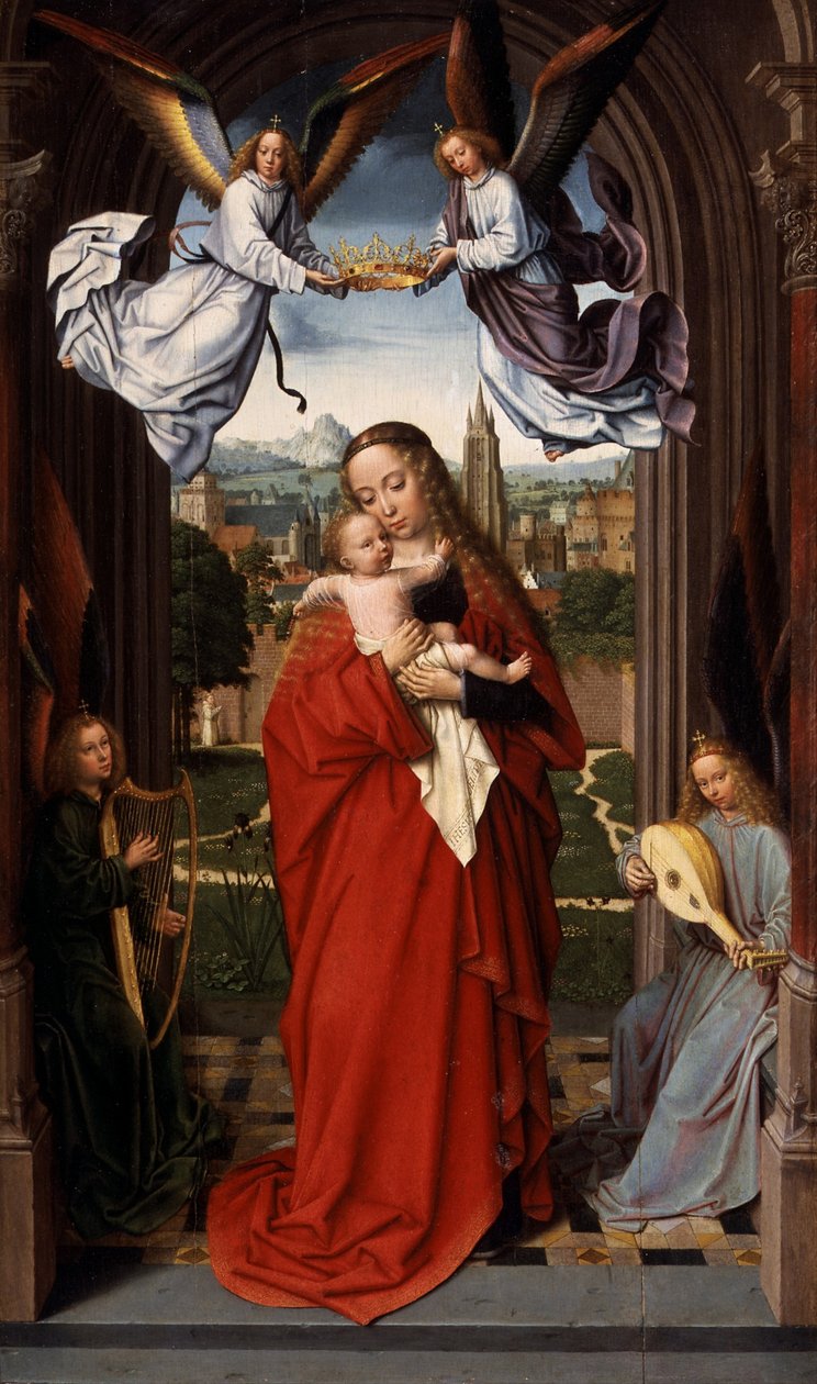 Vergine con Bambino e quattro angeli da Gerard David