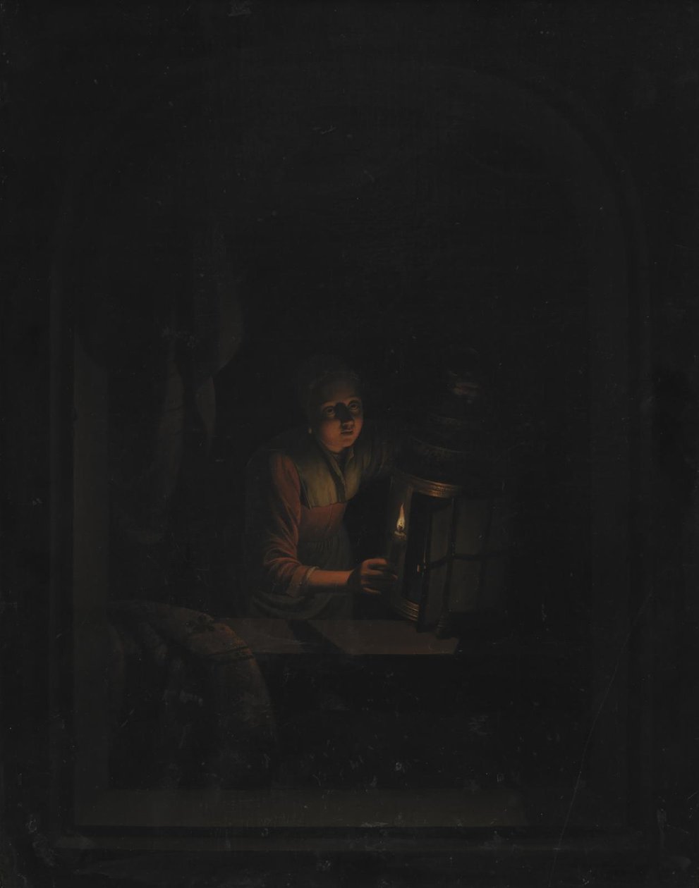 Ragazza con una Candela da Gerrit Dou