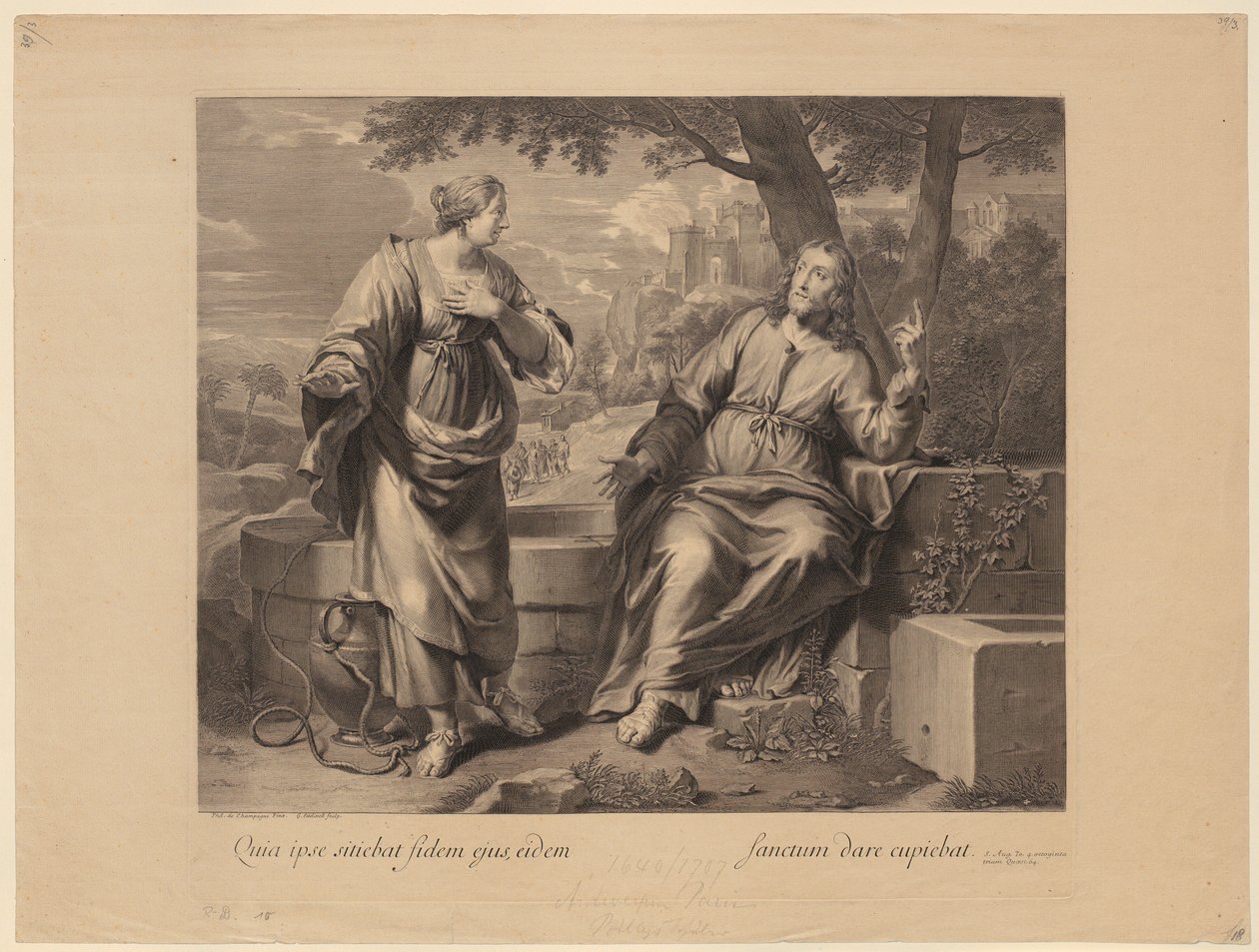 Cristo e la Samaritana al pozzo da Gérard Edelinck