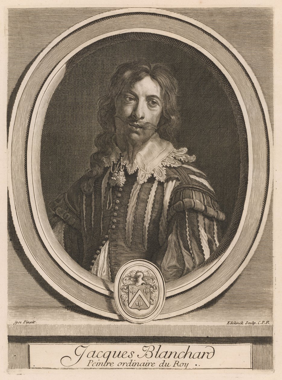 Jacques Blanchard, dal libro Les hommes illustres ..., vol. II, di Charles Perrault da Gérard Edelinck