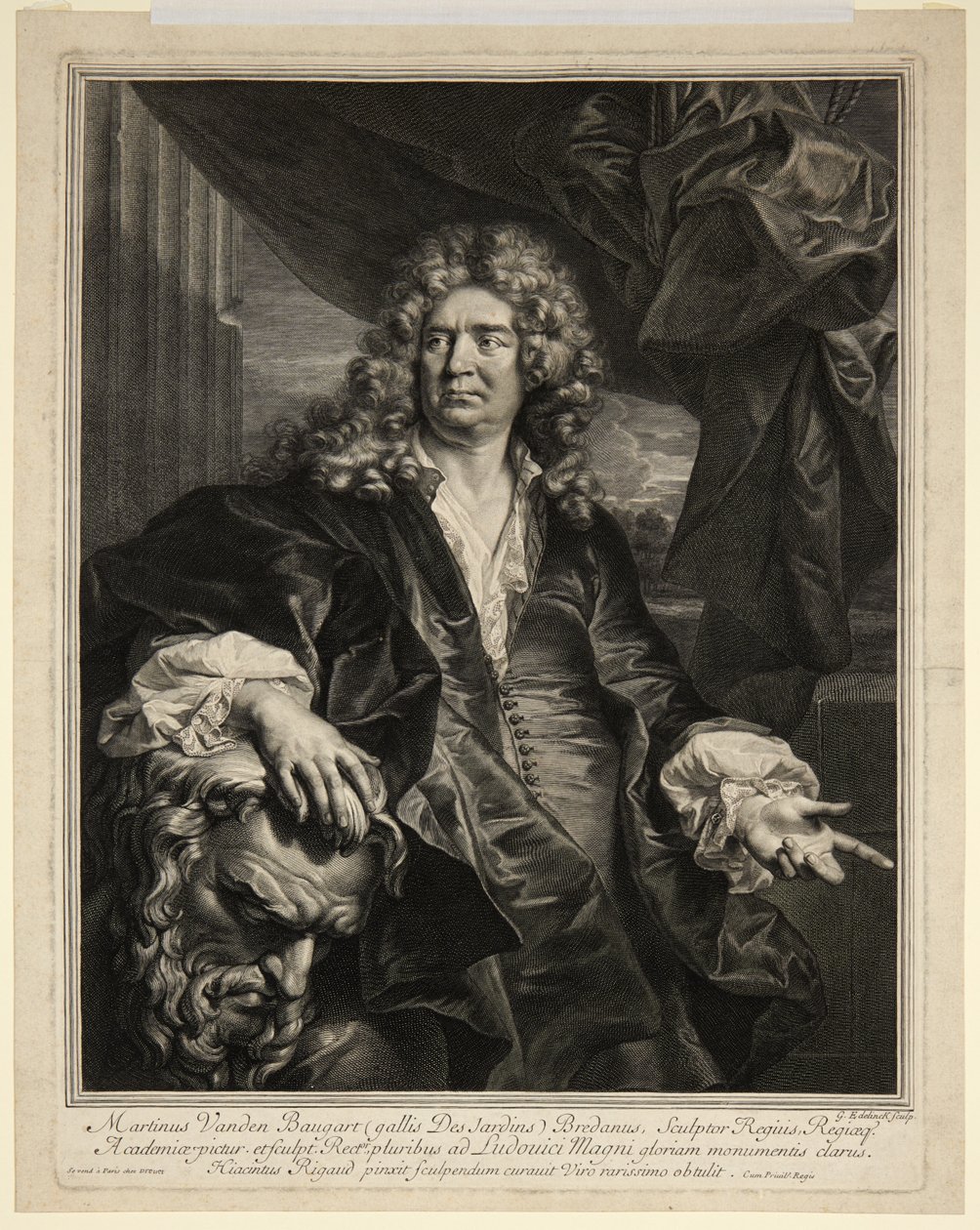 Martin van den Bogaert, detto Desjardins, scultore olandese e direttore della Reale Accademia francese di pittura e scultura da Gérard Edelinck