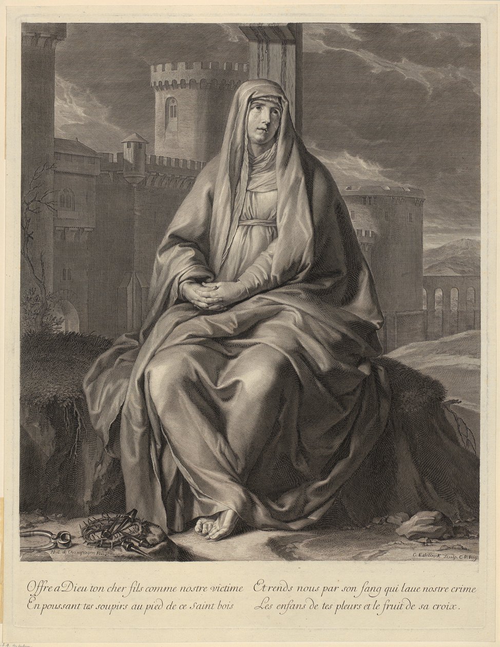 Ritratto di Charles-Maurice Le Tellier da Gérard Edelinck