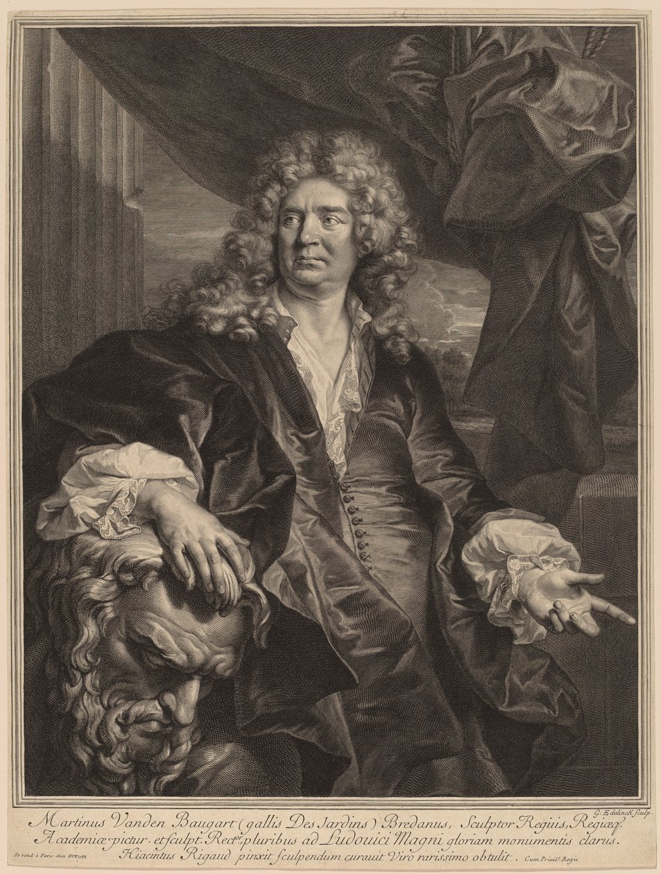 Martin Desjardins da Gerard Edelinck after Hyacinthe Rigaud