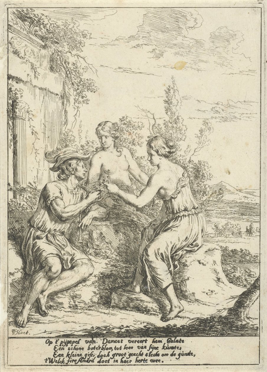 Scena pastorale con Dameet, Galate e Amaril da Gerard Hoet (I)