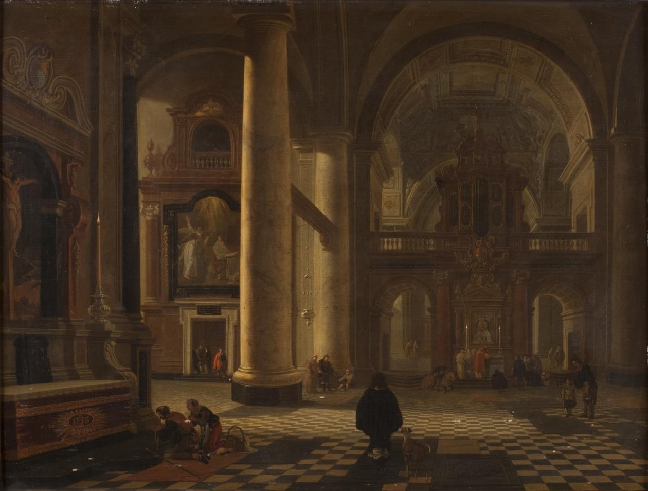 Interno di una chiesa cattolica da Gerard Houckgeest