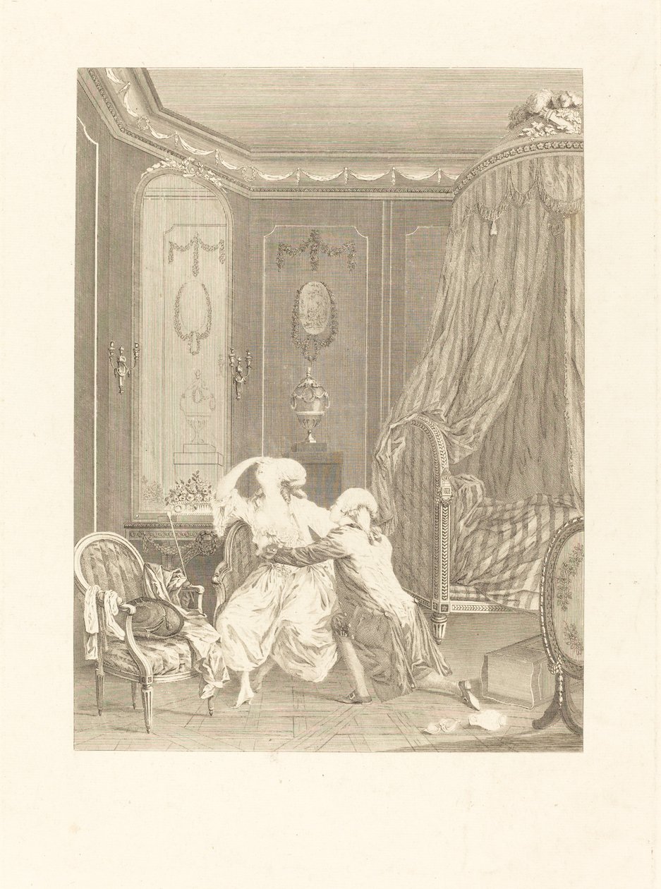 Il Pentimento Tardivo da Gerard Rene Le Vilain after Nicolas Lavreince