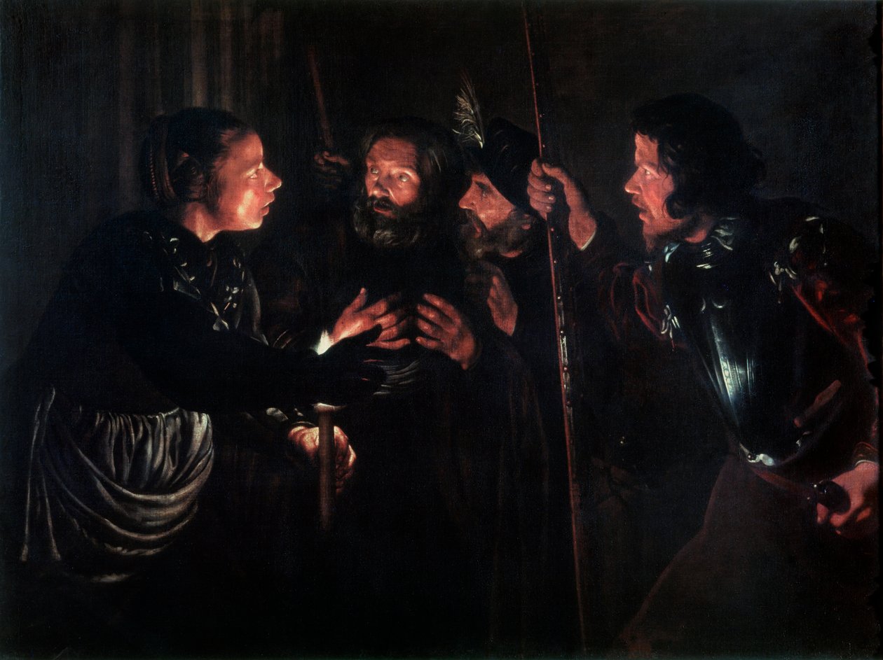 Il rinnegamento di San Pietro, 1620s da Gerard . Seghers