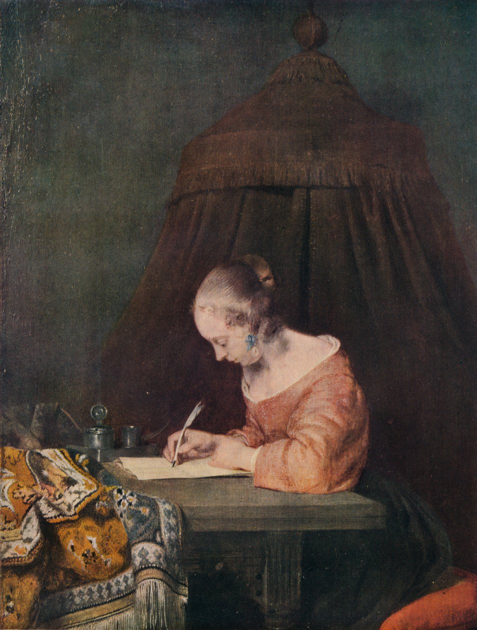 Donna che scrive una lettera da Gerard Terborch II