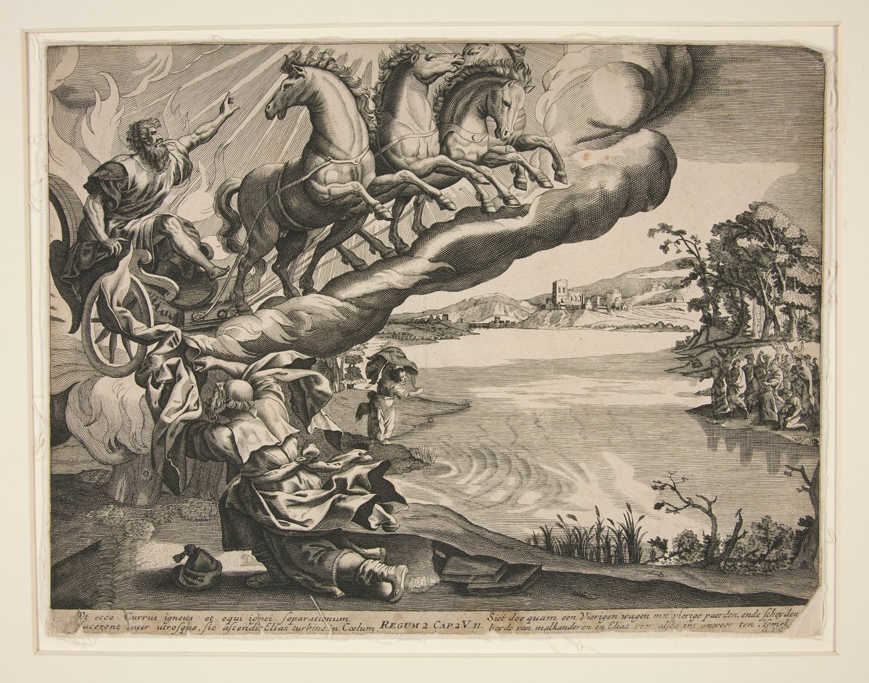 Capitolo II da II Re, La Traslazione di Elia da Gerard Valck