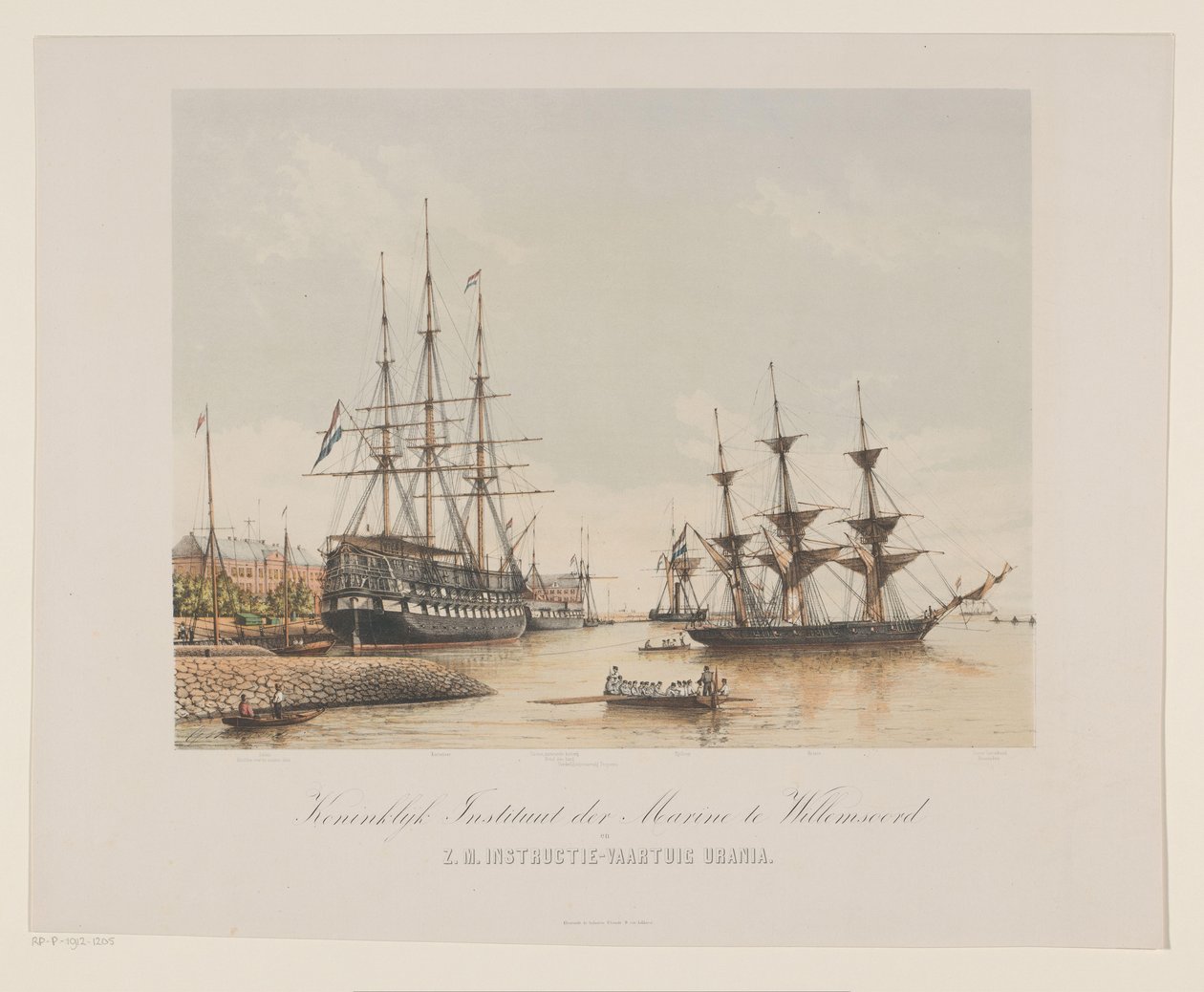 Corvetta Z.M. Urania e nave di linea Z.M. Kortenaert da Gerard Voorduin