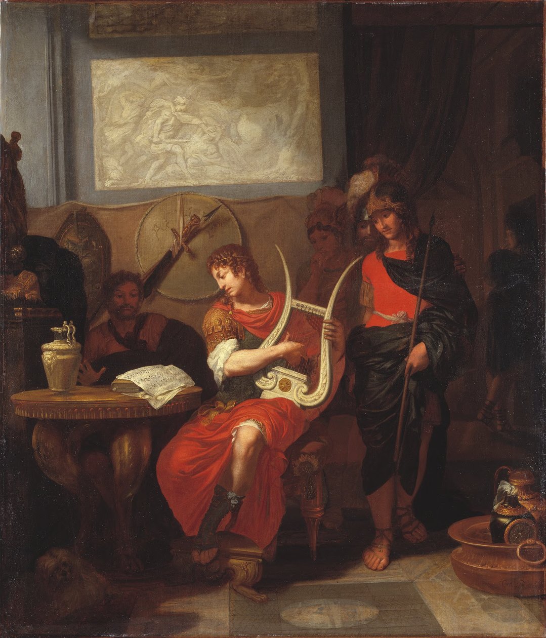 Achilles spielt die Leier bei der Ankunft der Gesandten von Agamemnon da Gerard de Lairesse