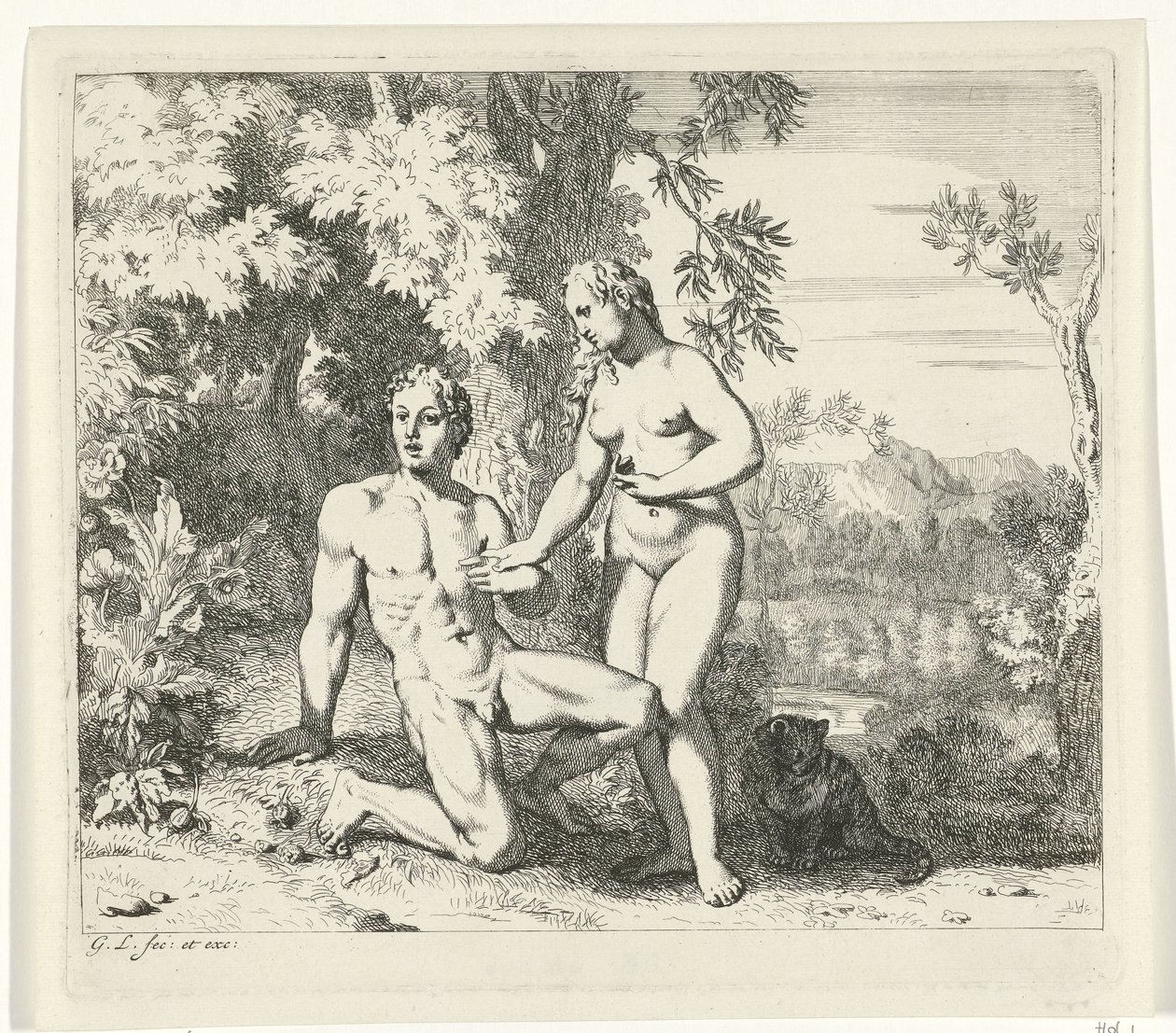 Adamo ed Eva nel paradiso da Gerard de Lairesse