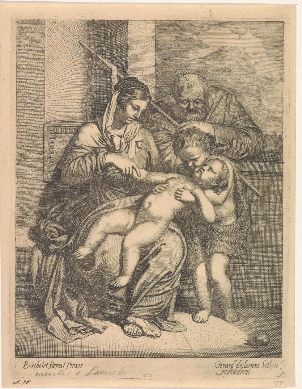 La Sacra Famiglia con Giovanni Battista da Gerard de Lairesse