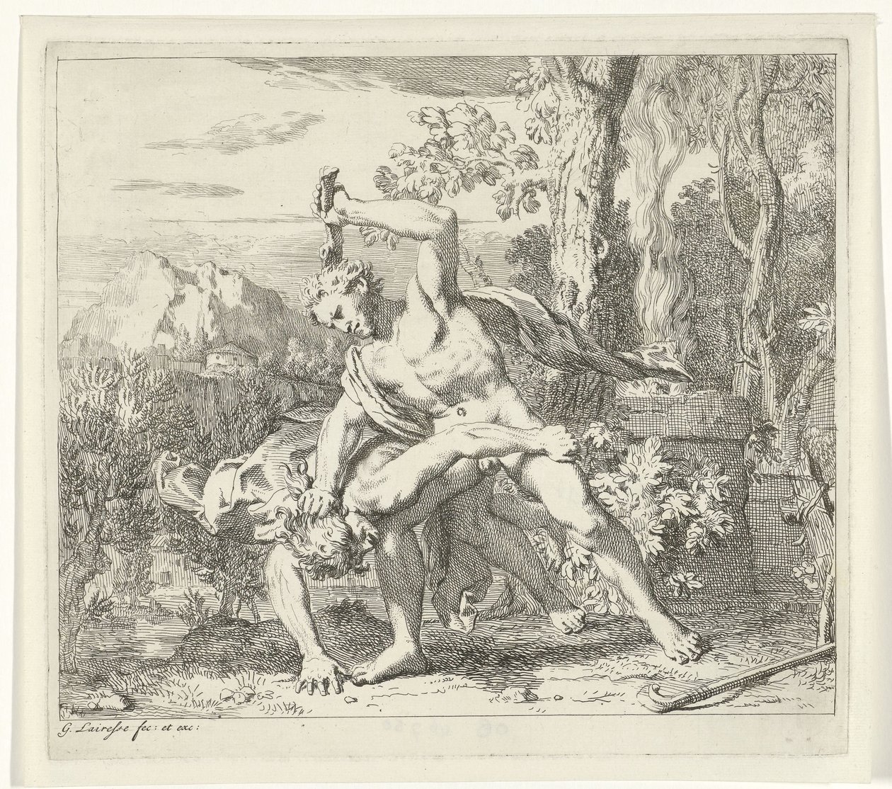 Caino uccide Abele da Gerard de Lairesse
