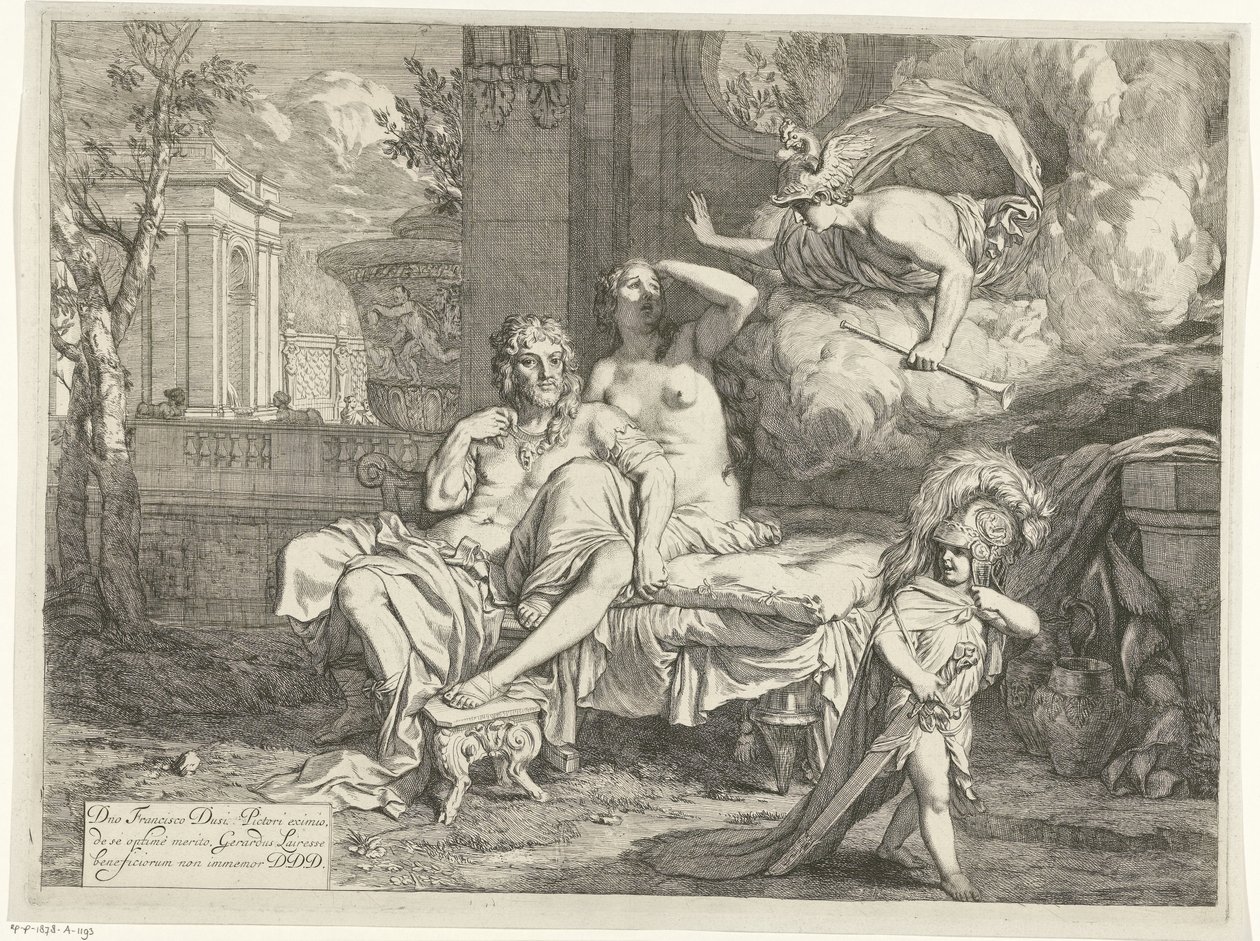 Mercurio ordina a Calipso di lasciare partire Ulisse da Gerard de Lairesse