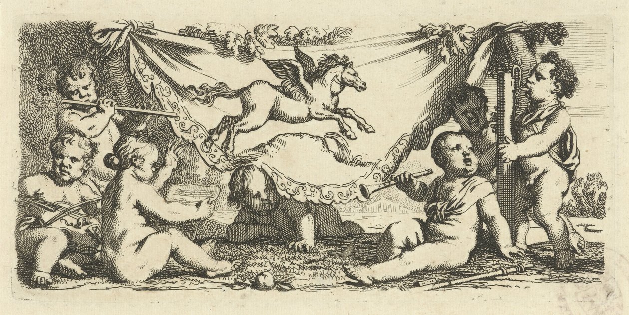 Putti musicanti con Pegaso da Gerard de Lairesse