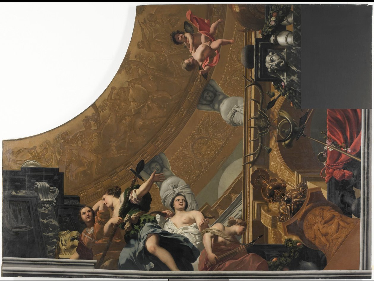 Parte (in basso a destra) di un Affresco sul Soffitto con Diana e le sue Compagne da Gerard de Lairesse