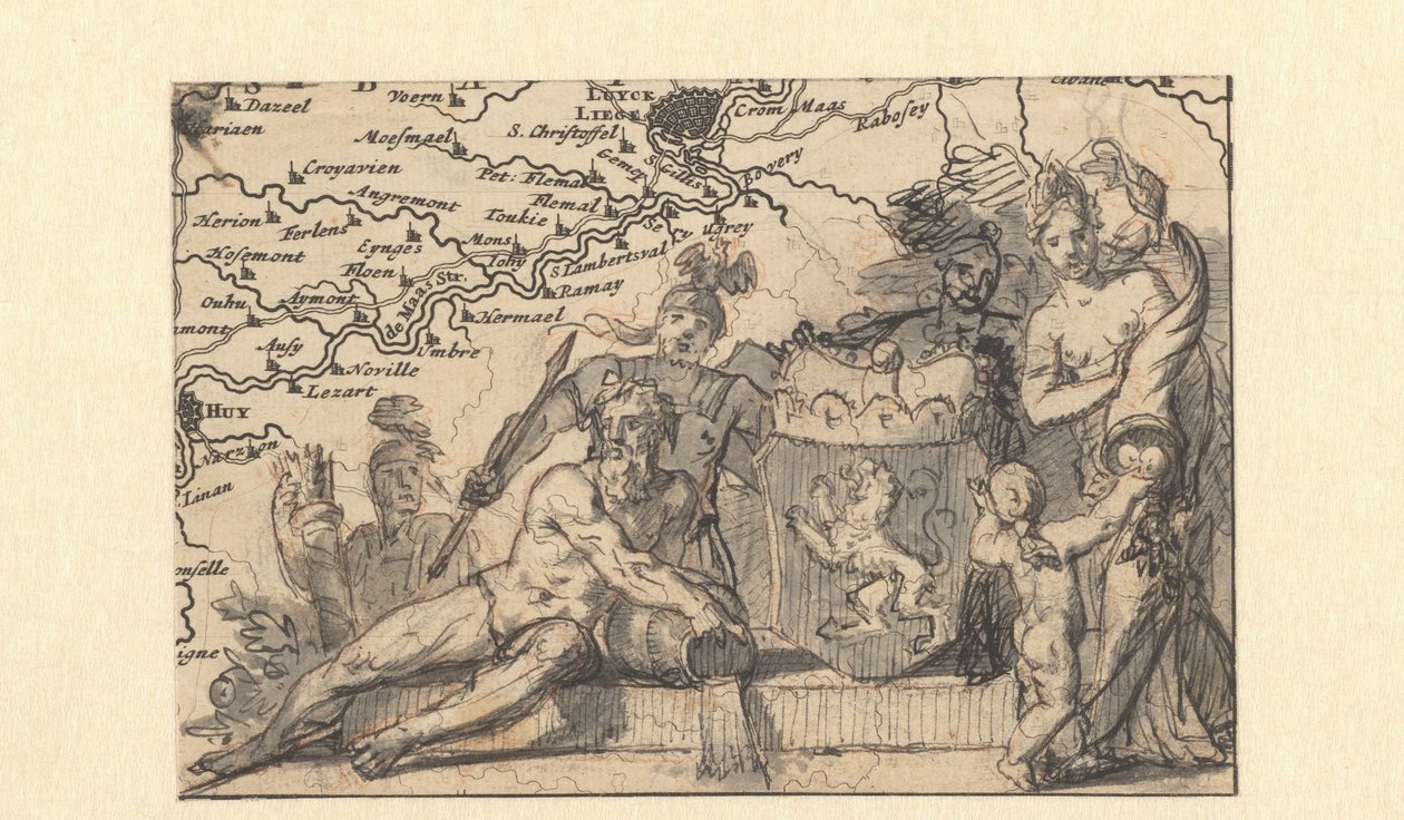 Progetto per un vignetta con lo stemma del Brabante da Gerard de Lairesse