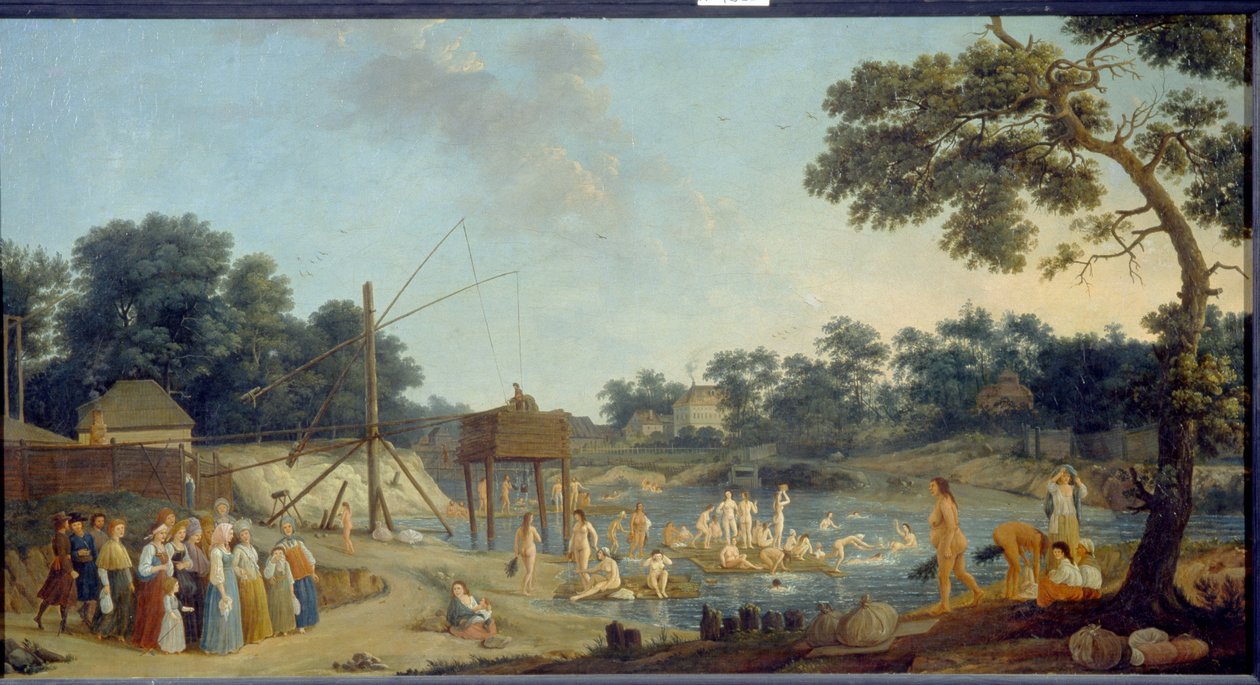 Veduta delle Case da Bagno Serebryanichesky a Mosca da Gerard de la Barthe