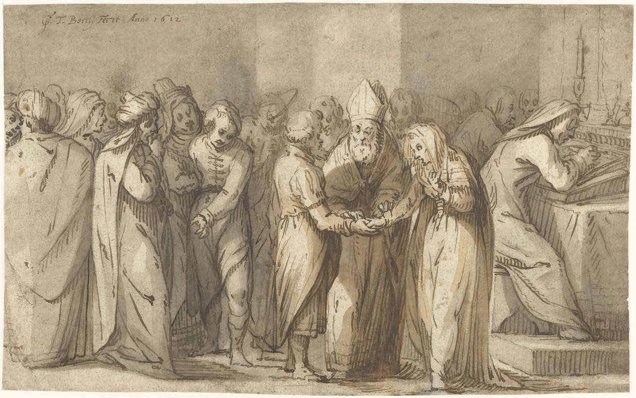La benedizione nuziale della Vergine Maria da Gerard ter Borch