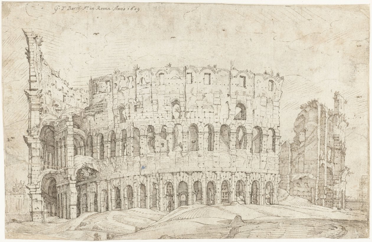 Esterno delle rovine del Colosseo, Roma da Gerard ter Borch