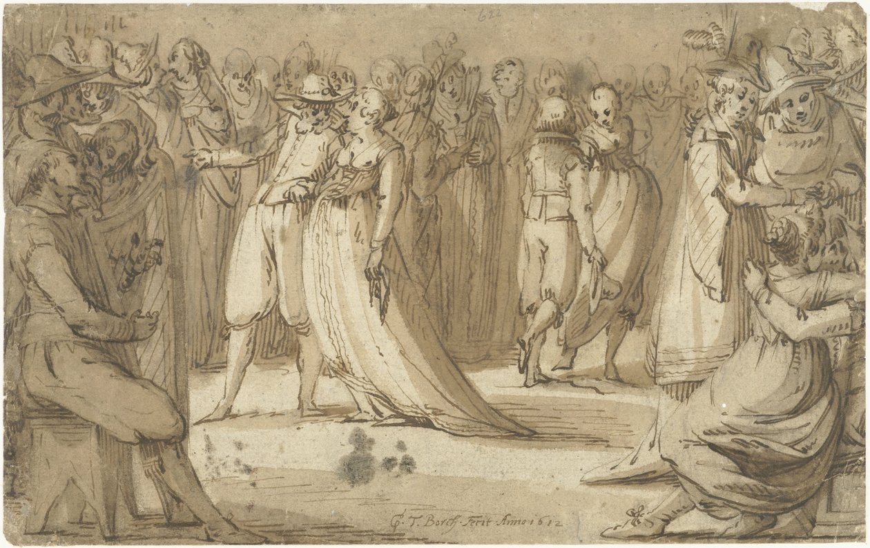 Scena di festa da Gerard ter Borch