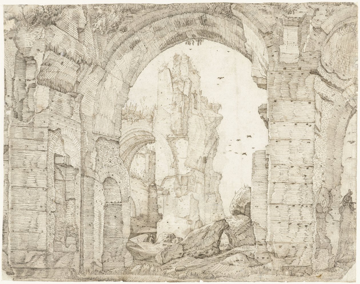 Rovine delle terme di Caracalla, Roma da Gerard ter Borch (I)