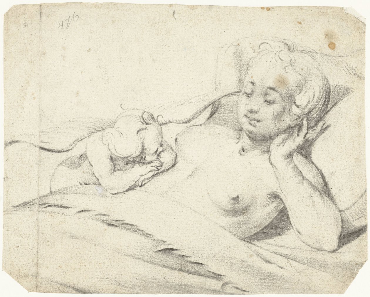 Venere a letto con Cupido che osserva da Gerard ter Borch (I)